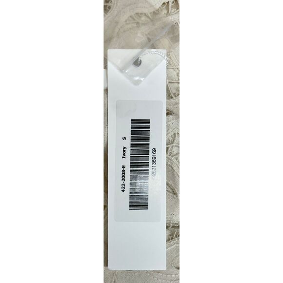 JONATHAN SIMKHAI LOCHLYN EMBROIDERED PAISLEY PUFF SLEEVE TOP in Ivory NWT Size S - Picture 9 of 10